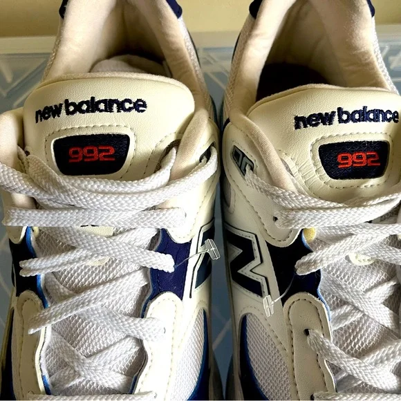 New Balance 992 Men’s 12 - White and Navy - Picture 11 of 11